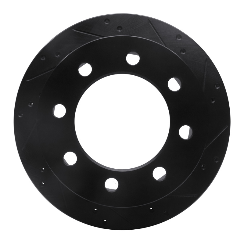 Dodge Ram 4000 Brake Rotor (1) - Rear Right - R1 Concepts - Drilled & Slotted - Black - `00-`02